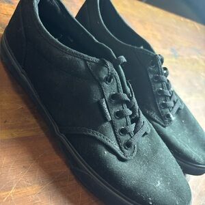 Classic Black Canvas Women's Sneakers